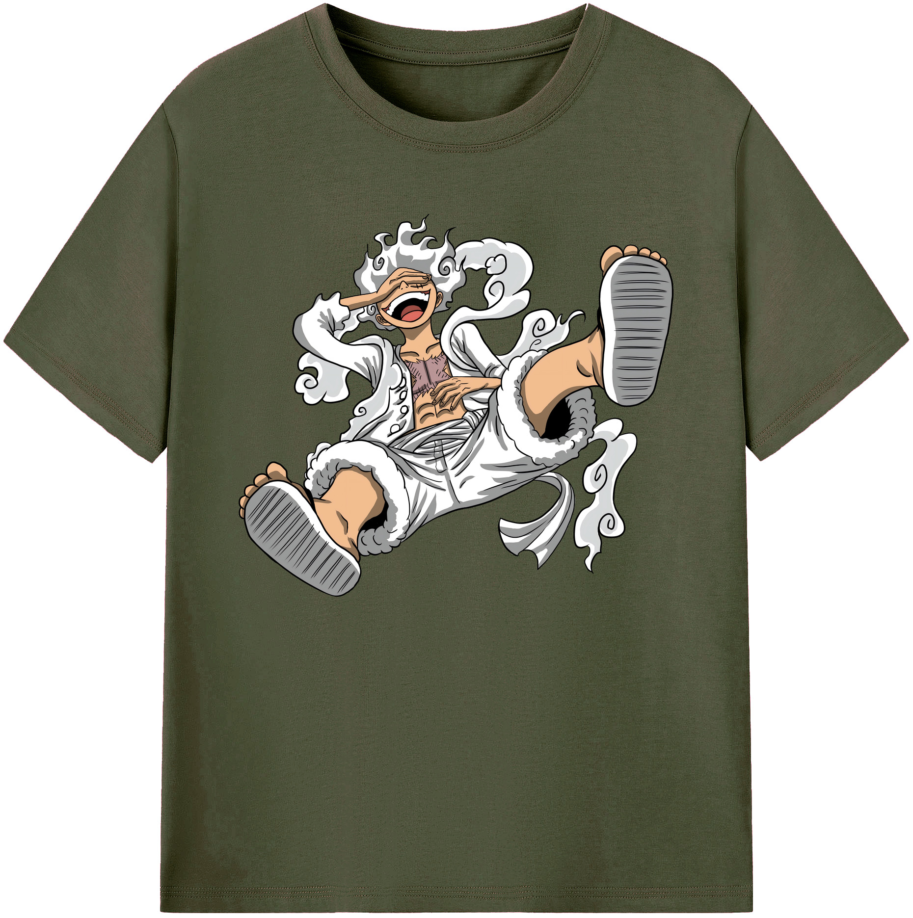 ワンピース モンキー・D・ルフィ ONE PIECE Monkey D. Luffy 綿100％ メンズ半袖Tシャツ｜肌触りやわらか＆通気性